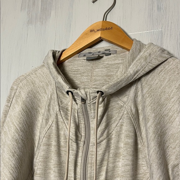 Athleta Techie Sweat Anorak Jacket in Ecru Heather Size S - Picture 3 of 7